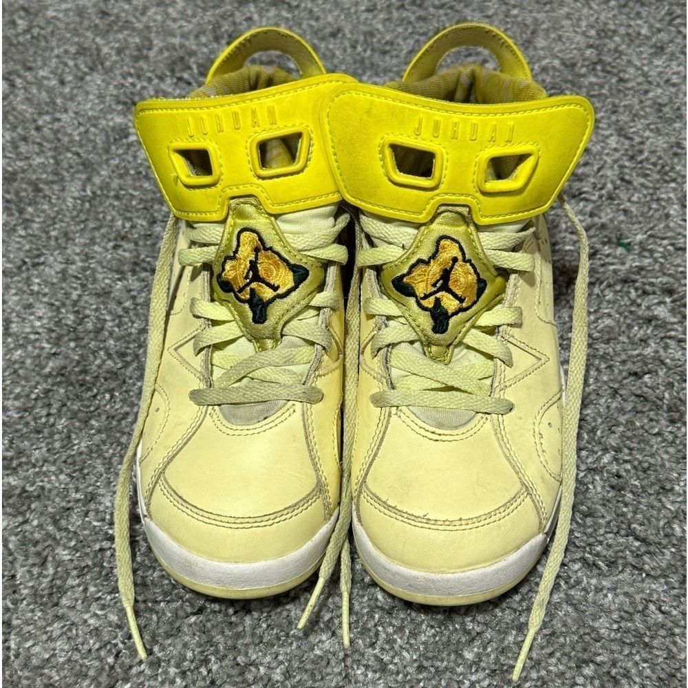 Nike Air Jordan 6 VI Retro PS Citron Dynamic Yellow 543389-800 Youth Size 2 - Picture 2 of 6